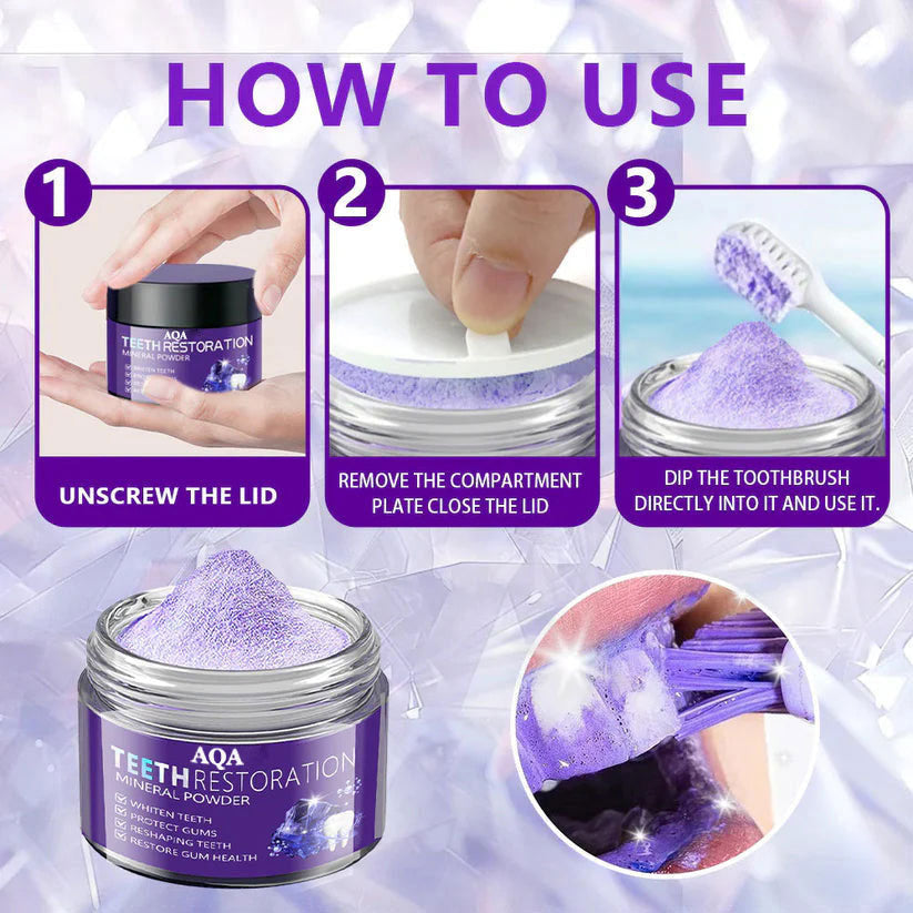 AQA™ TeethRestoration Mineral Powder🦷(CDA recommended) (🎁Flash Sale - Don’t Miss Out)