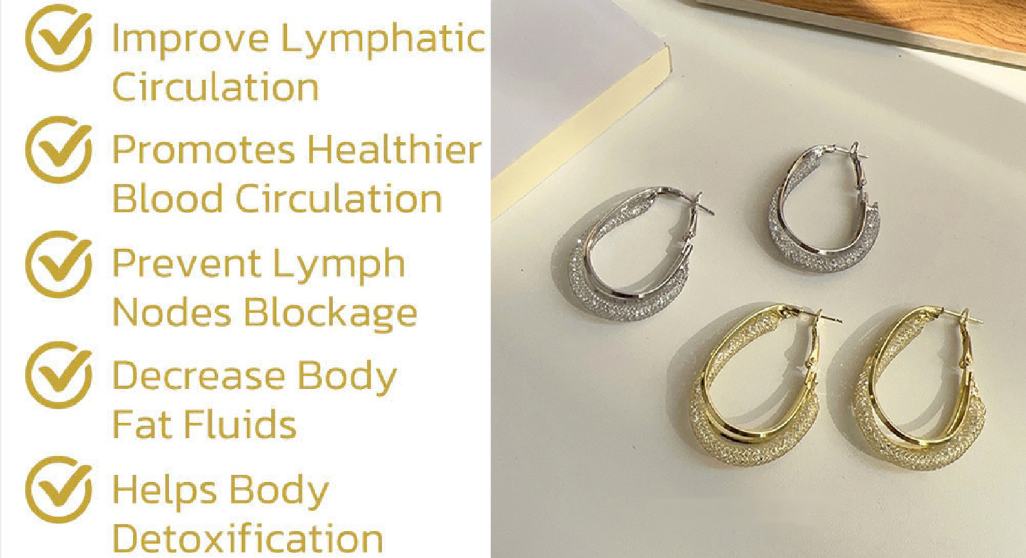 Histone Lymphatic fashion Oval Earrings(Limited Time Discount 🔥 Last Day)
