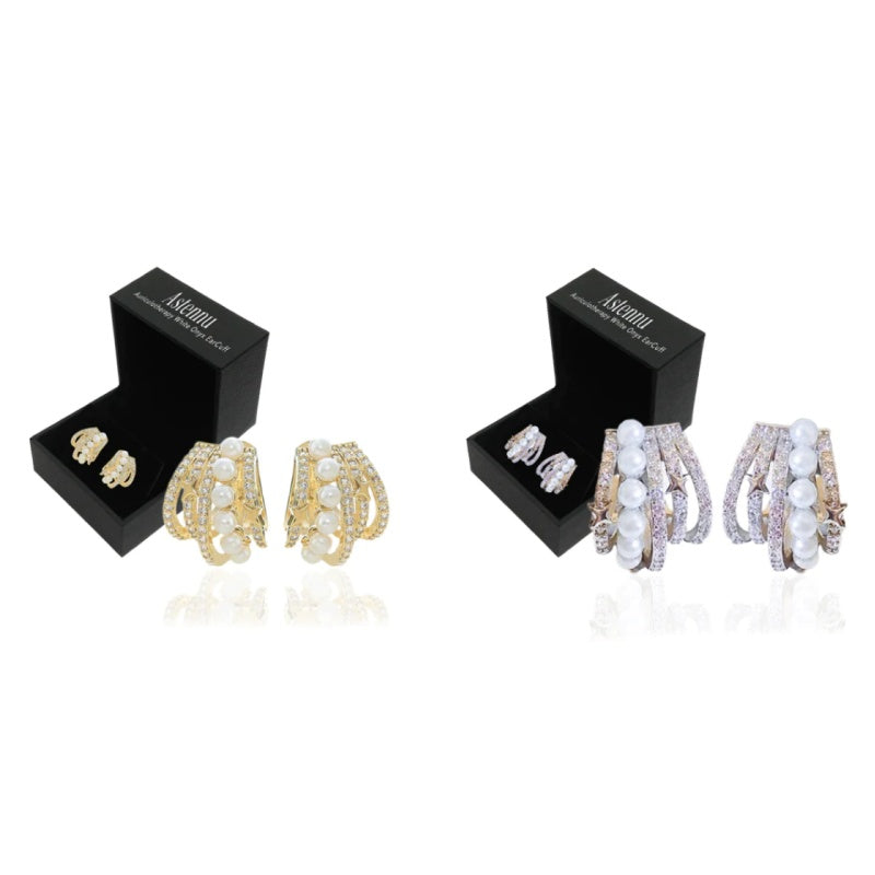 (Limited time discount đĽ last day)Histone Lymphvity Auriculotherapy White Onyx EarCuff