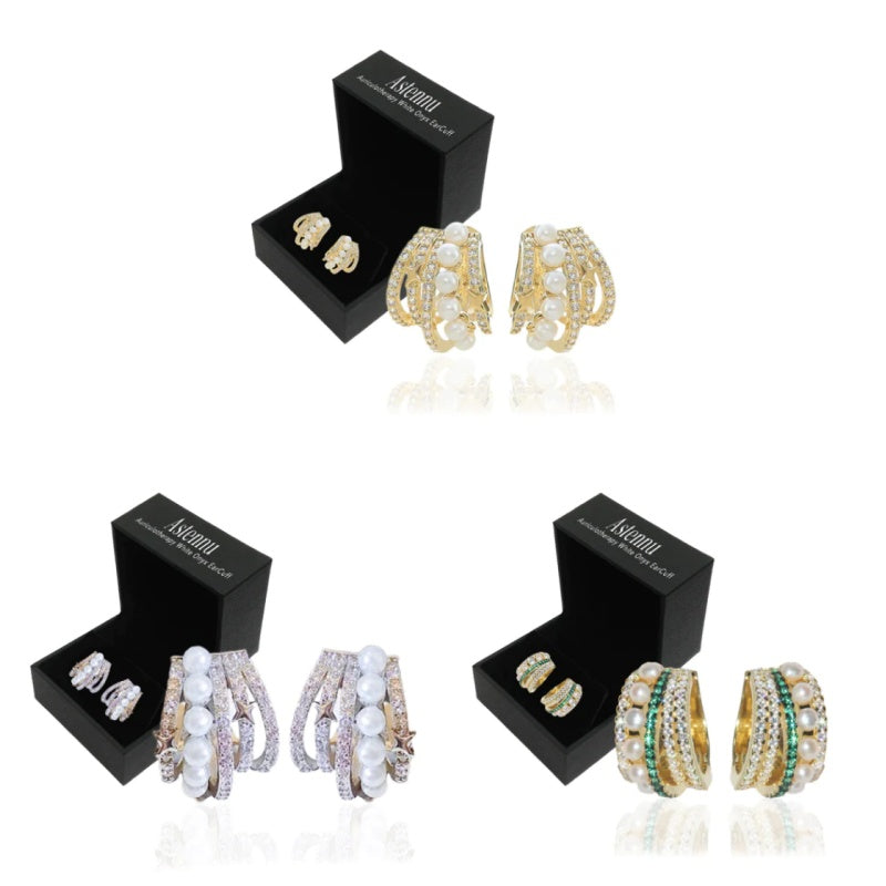 (Limited time discount đĽ last day)Histone Lymphvity Auriculotherapy White Onyx EarCuff