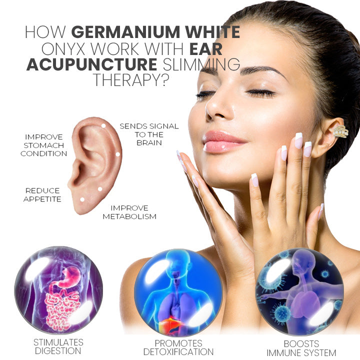 (Limited time discount đĽ last day)Histone Lymphvity Auriculotherapy White Onyx EarCuff