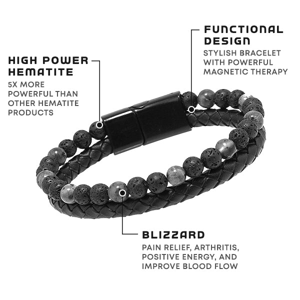 Histone Natural Agate Stone Leather Beaded Bracelet(Limited time discount 🔥 last day)